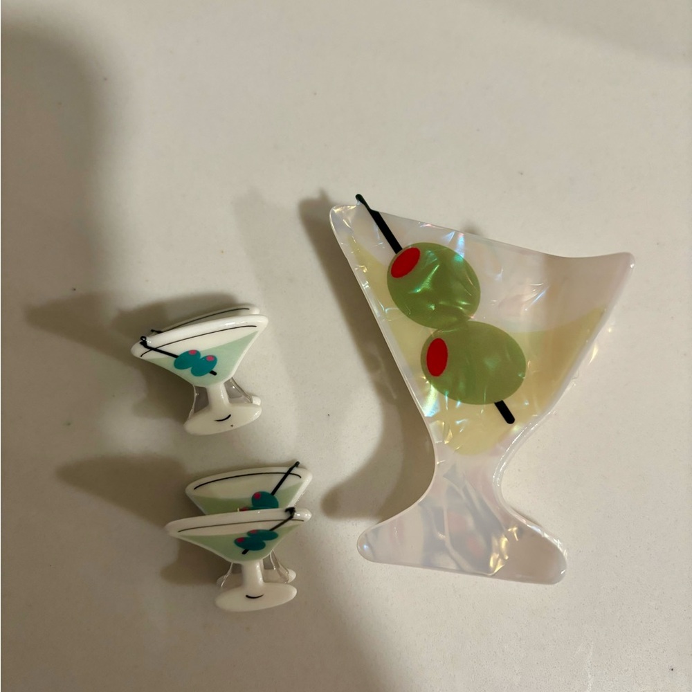 Martini Hair-clip set